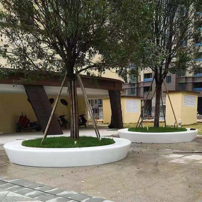 玻璃鋼圓形樹池坐凳戶外公園花壇 玻璃鋼圓形樹池坐凳戶外公園花壇