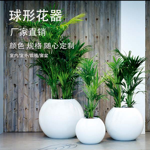 玻璃鋼圓形花盆戶外市政工程景觀花缽 玻璃鋼圓形花盆戶外市政工程景觀花缽
