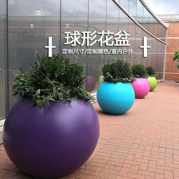 玻璃鋼圓形花盆戶外市政工程景觀花缽 玻璃鋼圓形花盆戶外市政工程景觀花缽