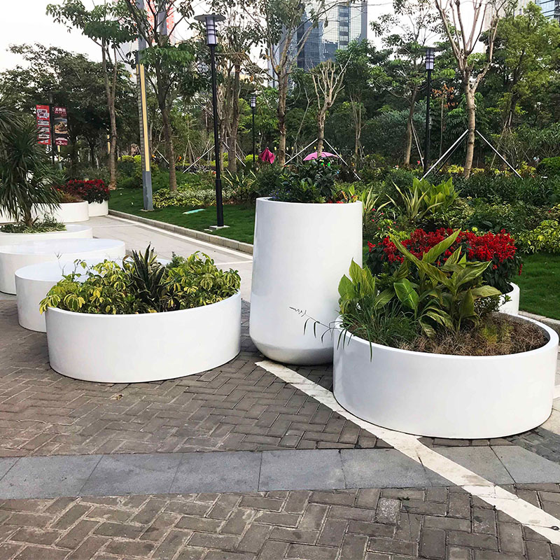 玻璃鋼圓形花盆花箱園林景觀街區(qū)花缽 玻璃鋼圓形花盆花箱園林景觀街區(qū)花缽