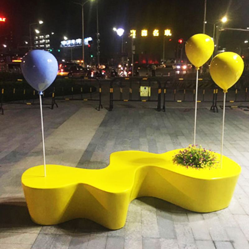 玻璃鋼氣球造型座椅創(chuàng)意異形景觀坐凳 玻璃鋼氣球造型座椅創(chuàng)意異形景觀坐凳
