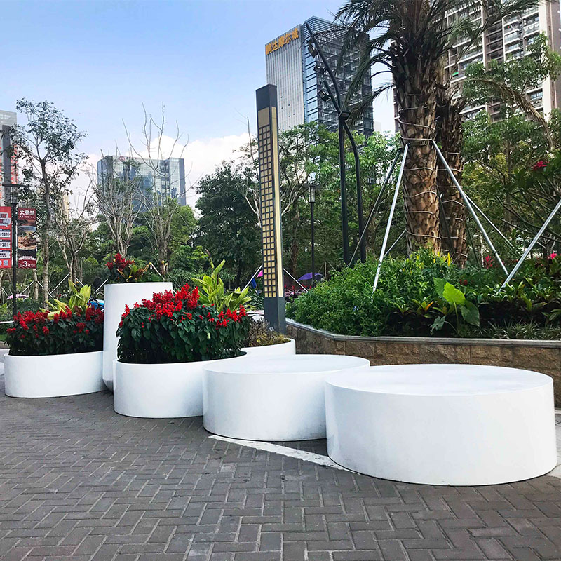 玻璃鋼圓形花盆花箱園林景觀街區(qū)花缽 玻璃鋼圓形花盆花箱園林景觀街區(qū)花缽