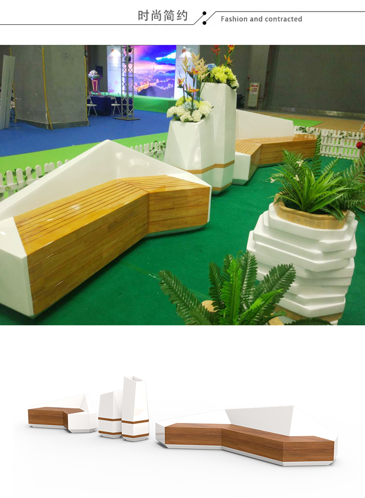 玻璃鋼座椅花盆組合創(chuàng)意美陳異形坐凳 玻璃鋼座椅花盆組合創(chuàng)意美陳異形坐凳