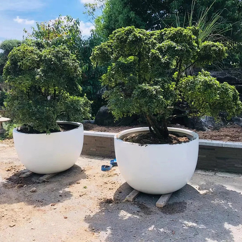 園林景觀大型玻璃鋼花盆種植花箱花缽 園林景觀大型玻璃鋼花盆種植花箱花缽