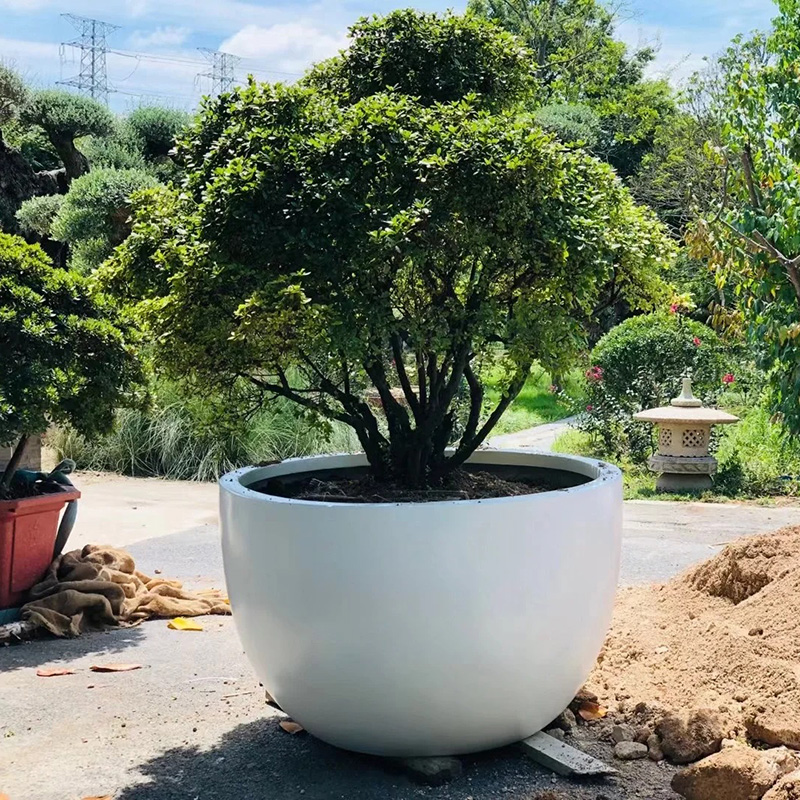 園林景觀大型玻璃鋼花盆種植花箱花缽 園林景觀大型玻璃鋼花盆種植花箱花缽