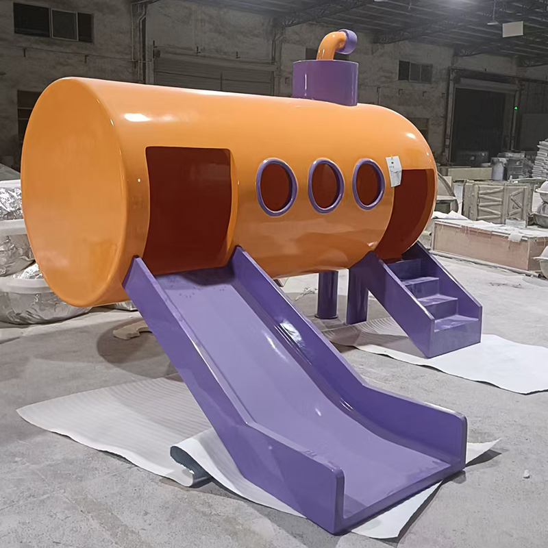 玻璃鋼造型滑梯異形景觀雕塑定制 玻璃鋼造型滑梯異形景觀雕塑定制