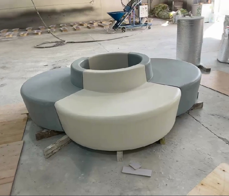 GRC混凝土樹池UHPC花瓣造型花壇坐凳 GRC混凝土樹池UHPC花瓣造型花壇坐凳