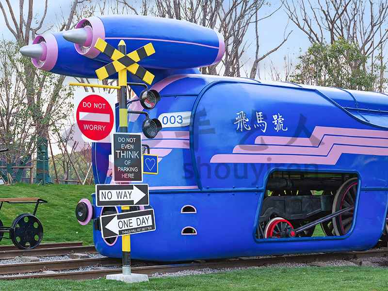 不銹鋼火車造型雕塑金屬景觀公園大型觀光擺件 不銹鋼火車造型雕塑金屬景觀公園大型觀光擺件