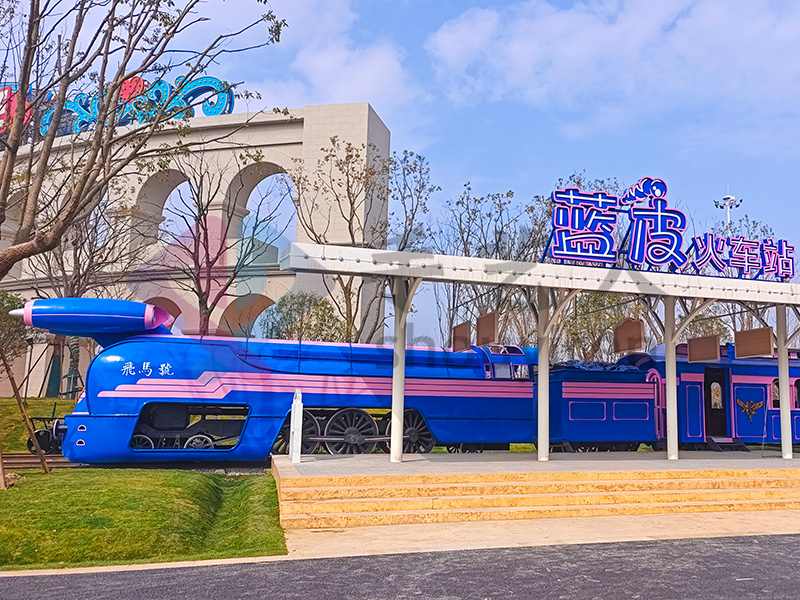 不銹鋼火車造型雕塑金屬景觀公園大型觀光擺件 不銹鋼火車造型雕塑金屬景觀公園大型觀光擺件