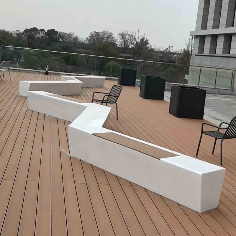 GRC混凝土木面異形坐凳戶外UHPC景觀造型座椅 GRC混凝土木面異形坐凳戶外UHPC景觀造型座椅