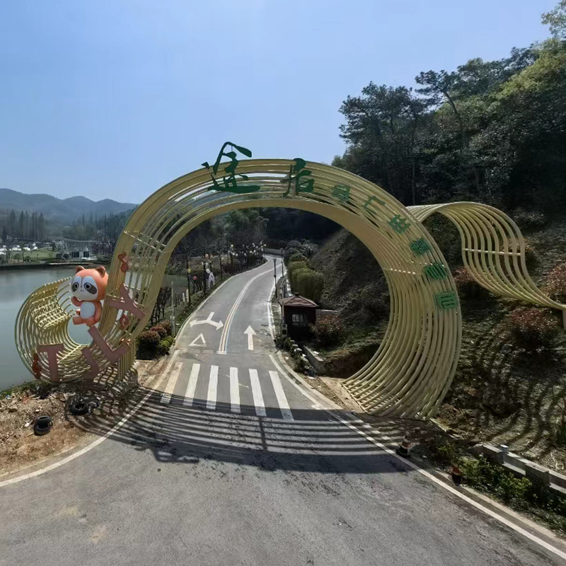不銹鋼鏤空門頭雕塑造型景區(qū)公園金屬藝術(shù)擺件 不銹鋼鏤空門頭雕塑造型景區(qū)公園金屬藝術(shù)擺件