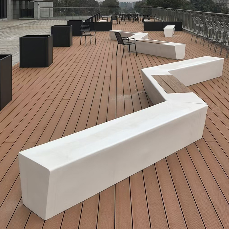 GRC混凝土木面異形坐凳戶外UHPC景觀造型座椅 GRC混凝土木面異形坐凳戶外UHPC景觀造型座椅